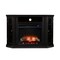 Southern Enterprises 48" Black Modern Style Triangular Electric Corner Fireplace with Storage